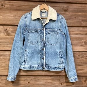 GAP Denim Jacket with Sherpa Collar